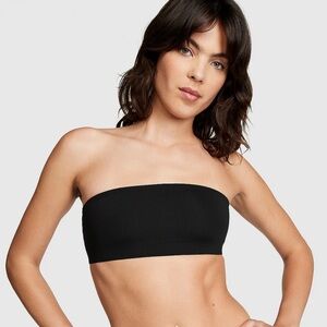 Black Nylon Bandeau Top
